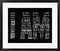 Framed Art Names of Jesus I AM Silhouette Black Wall Decor 18x24 Artwork